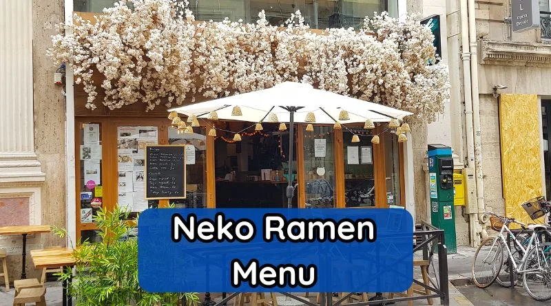 Neko Ramen Menu Et Tarifs Actualisés France Carte Novembre 2025