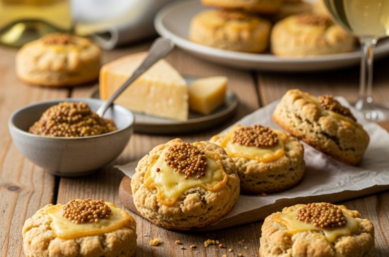 Biscuits Apéro Moutarde et Comté – Recette Facile et Gourmande