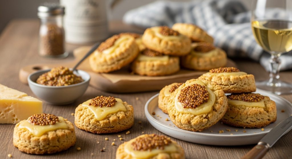 Biscuits Apéro Moutarde et Comté – Recette Facile et Gourmande