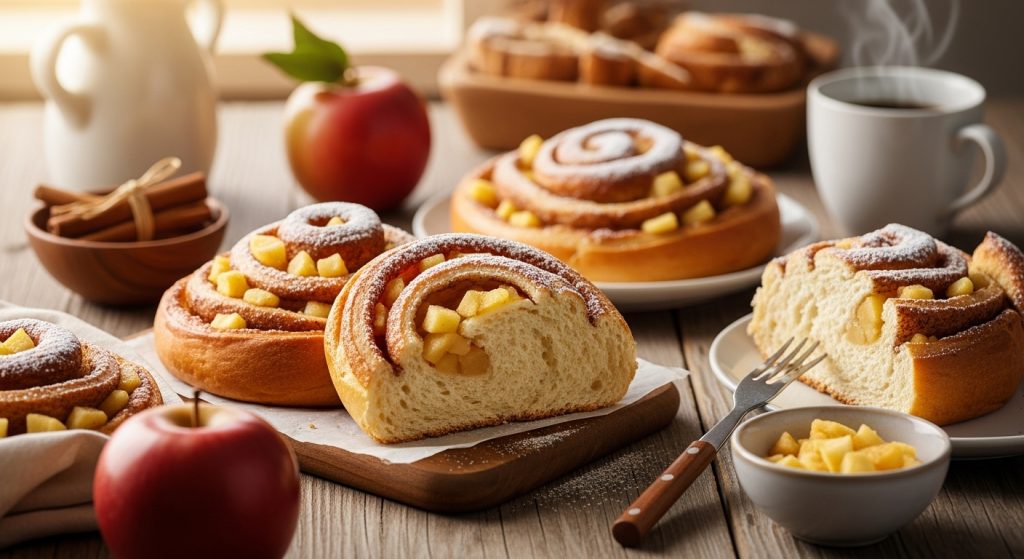 Brioches saines aux pommes et à la cannelle