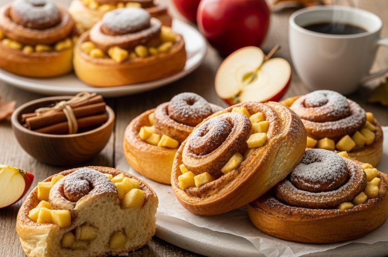 Brioches saines aux pommes et à la cannelle