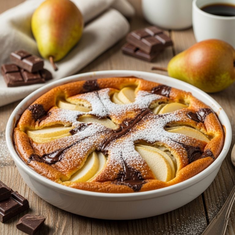 Clafoutis aux Poires et au Chocolat