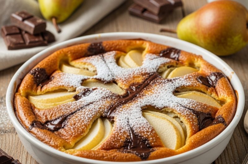Clafoutis aux Poires et au Chocolat – Recette Facile et Maison