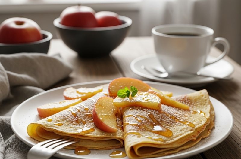Crêpes aux Pommes en 5 Minutes