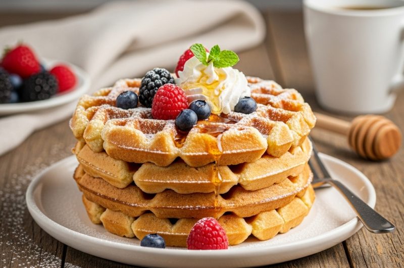 Gaufres Moelleuses et Croustillantes – Recette Facile et Gourmande