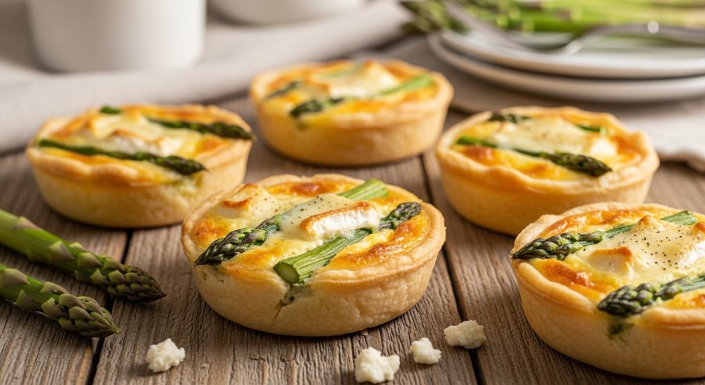 Mini Quiches aux Asperges et au Fromage de Chèvre