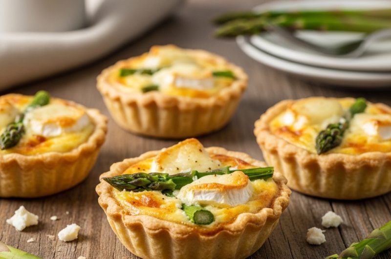 Mini Quiches aux Asperges et au Fromage de Chèvre