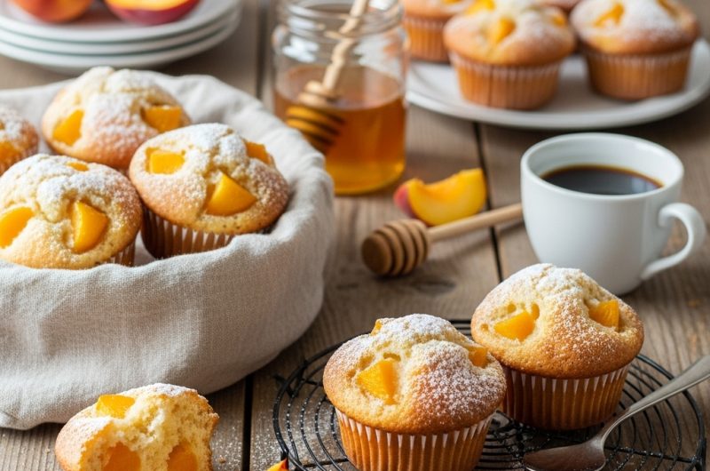 Muffins Moelleux à la Pêche