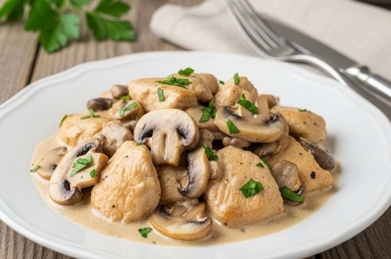 Poulet Stroganoff aux Champignons