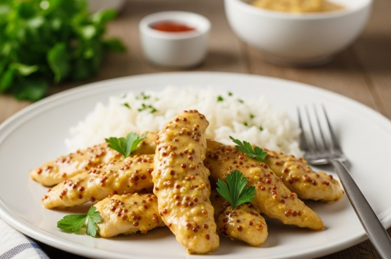 Lanières de poulet à la moutarde