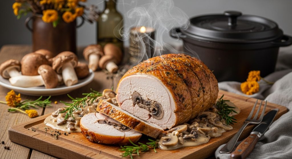 Rôti de dinde forestier en cocotte