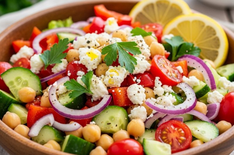 Salade Méditerranéenne Facile avec Pois Chiches
