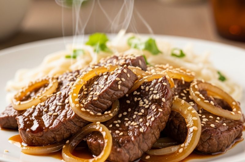 Bœuf Sauté aux Oignons – Recette Facile et Savoureuse