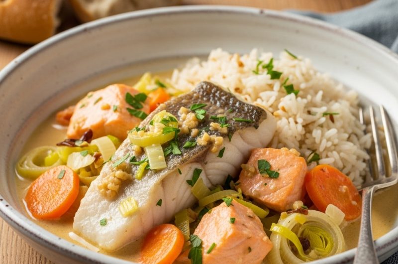 Blanquette de poissons au lait de coco