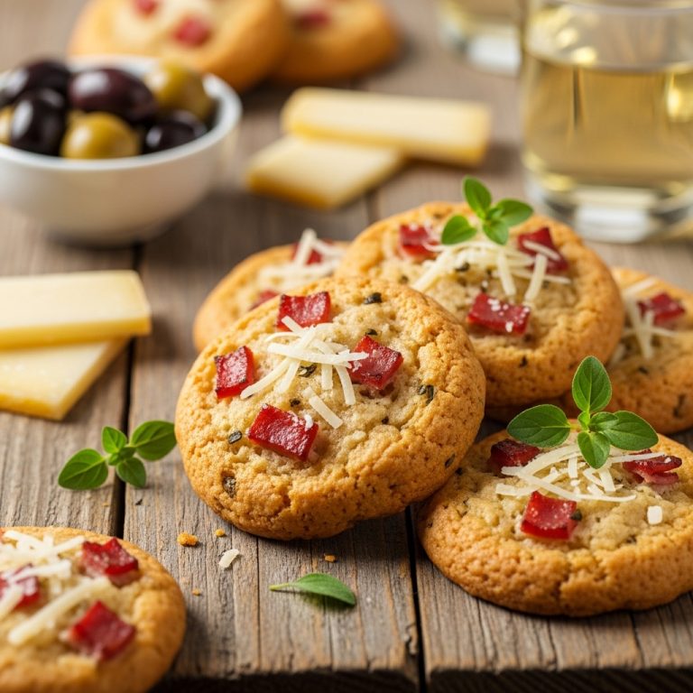 Cookies salés au parmesan et jambon