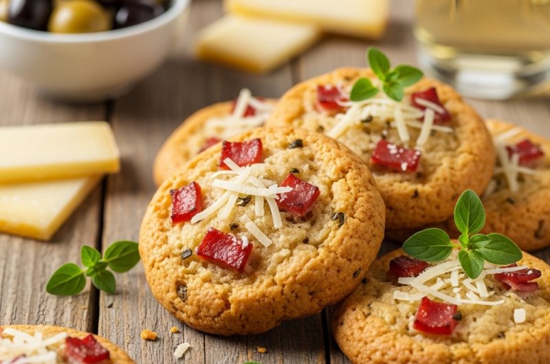 Cookies salés au parmesan et jambon