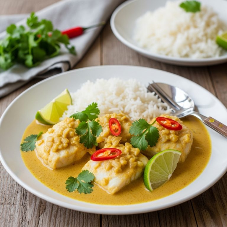 Curry de Poisson Blanc au Lait de Coco