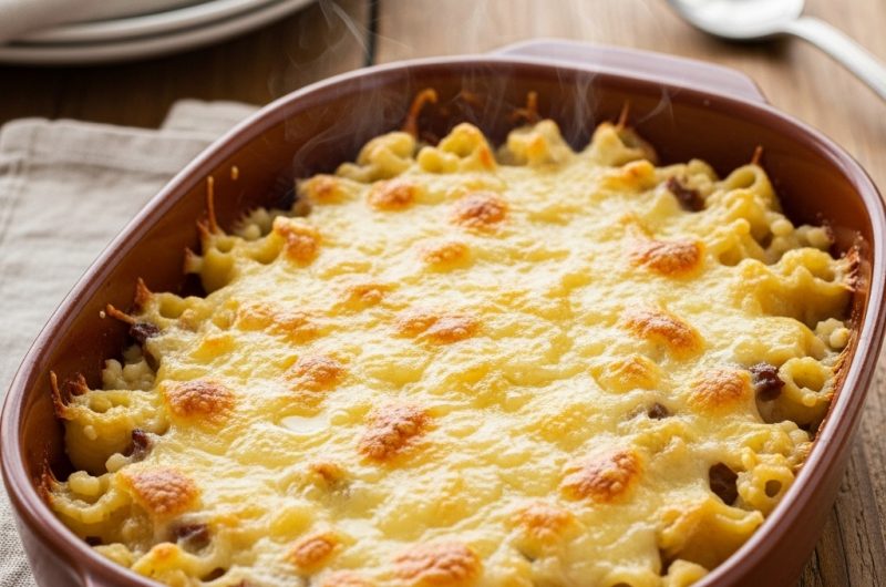 Gratin de Coquillettes à la Raclette et Viande Hachée