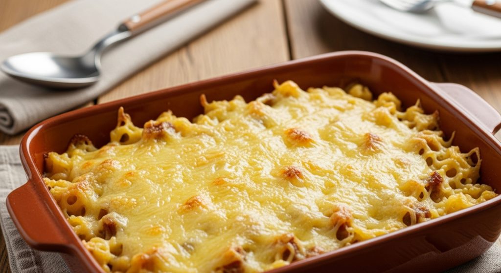 Gratin de Coquillettes à la Raclette et Viande Hachée
