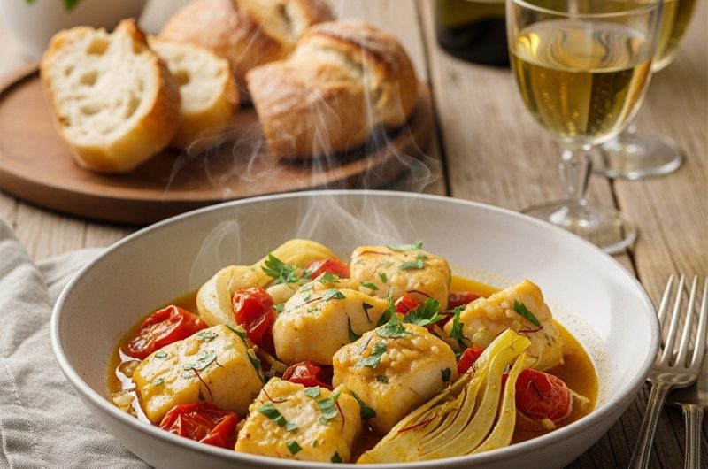 Ragoût de poissons au safran et fenouil