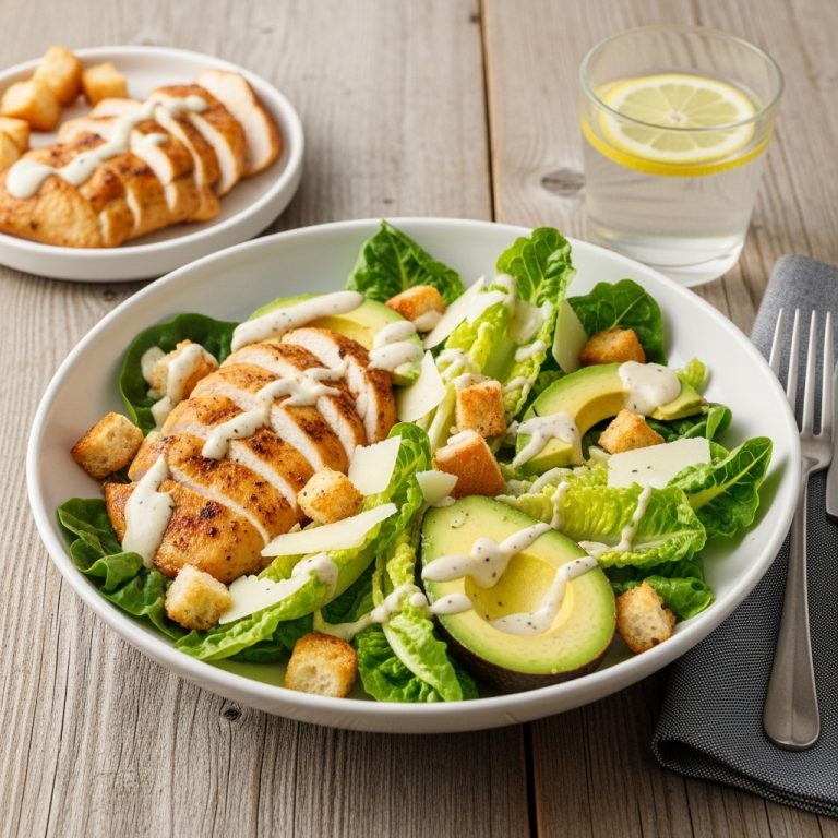 Salade César légère au poulet grillé et avocat