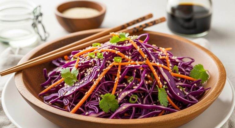 Salade de chou rouge à l’asiatique