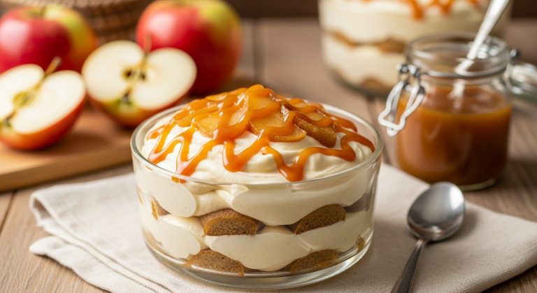 Tiramisu Caramel Beurre Salé et Pommes Poêlées