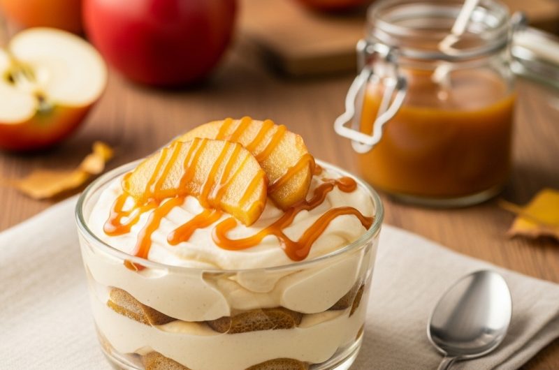 Tiramisu Caramel Beurre Salé et Pommes Poêlées