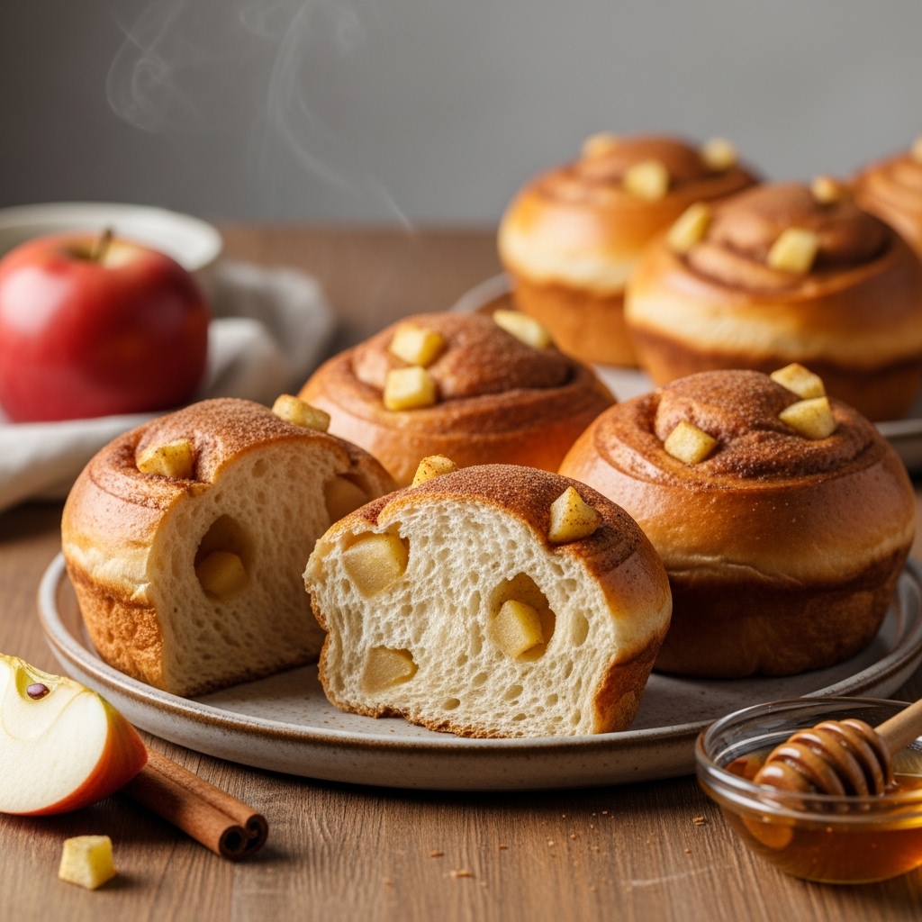 Healthy Apple Cinnamon Brioches