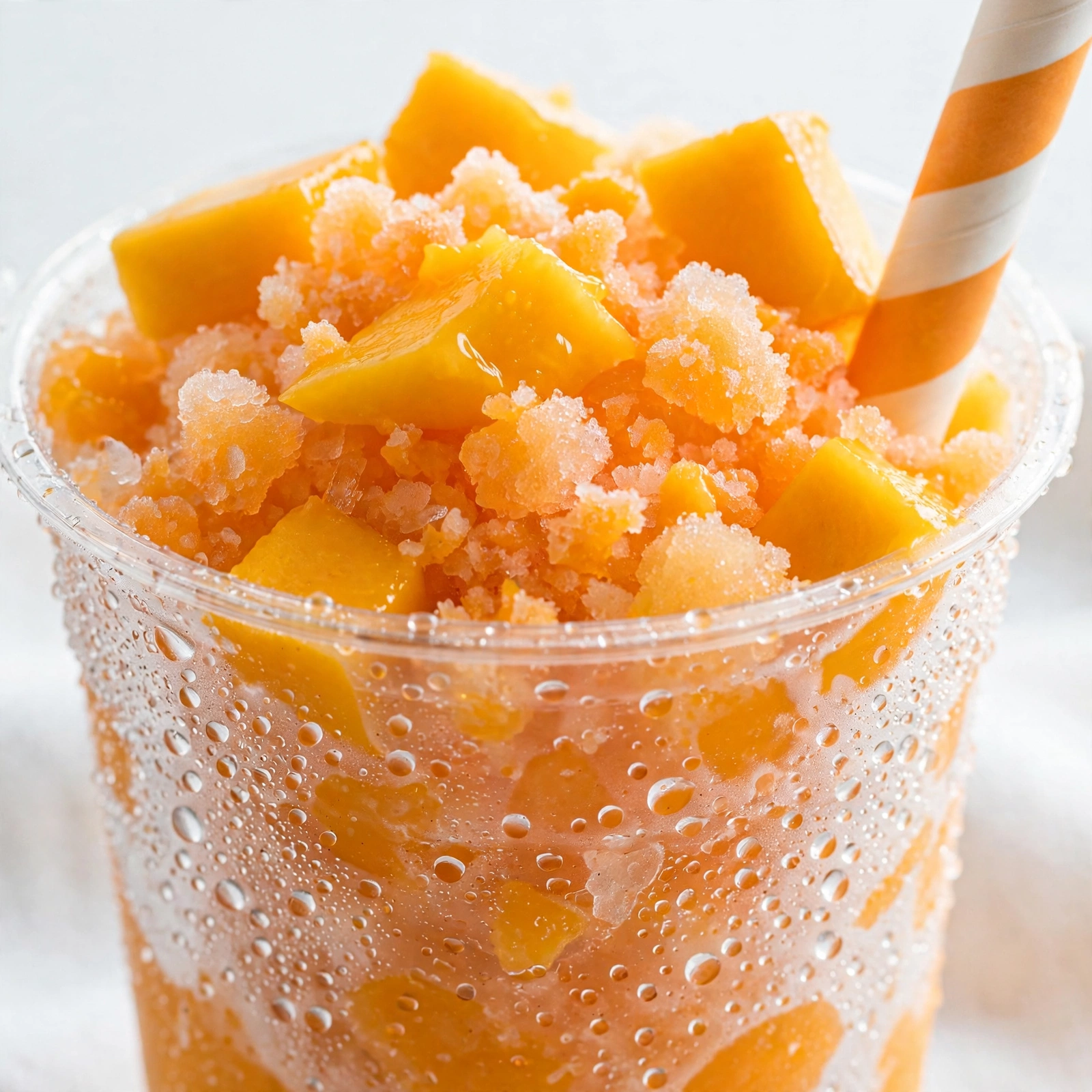 Granité glacé à la mangue