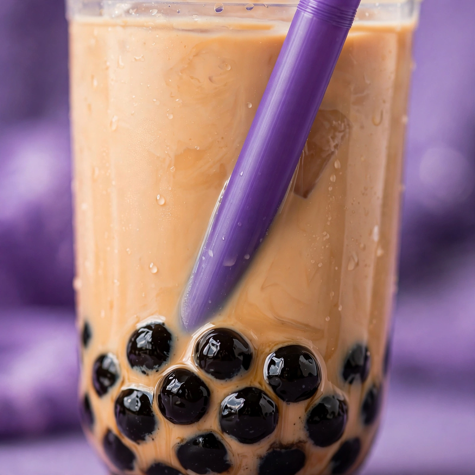 Thé au lait perlé avec perles de tapioca